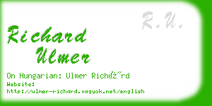 richard ulmer business card